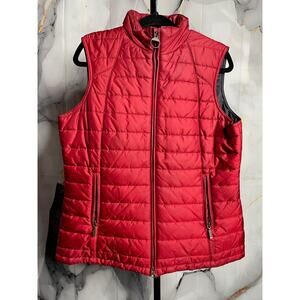 Barbour Red Quilted Puffer Vest Size 12